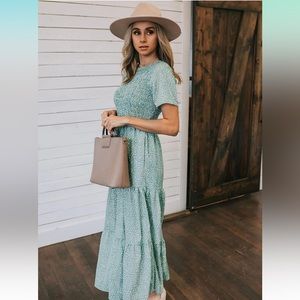 Mint green maxi dress